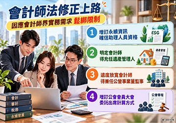會計師法修正上路 因應會計師界實務需求鬆綁限制